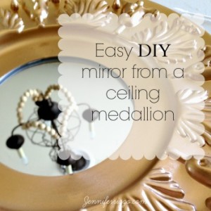 Easy DIY mirror from ceiling medallion