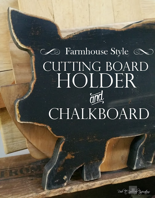 cutting board holder and chalkboard