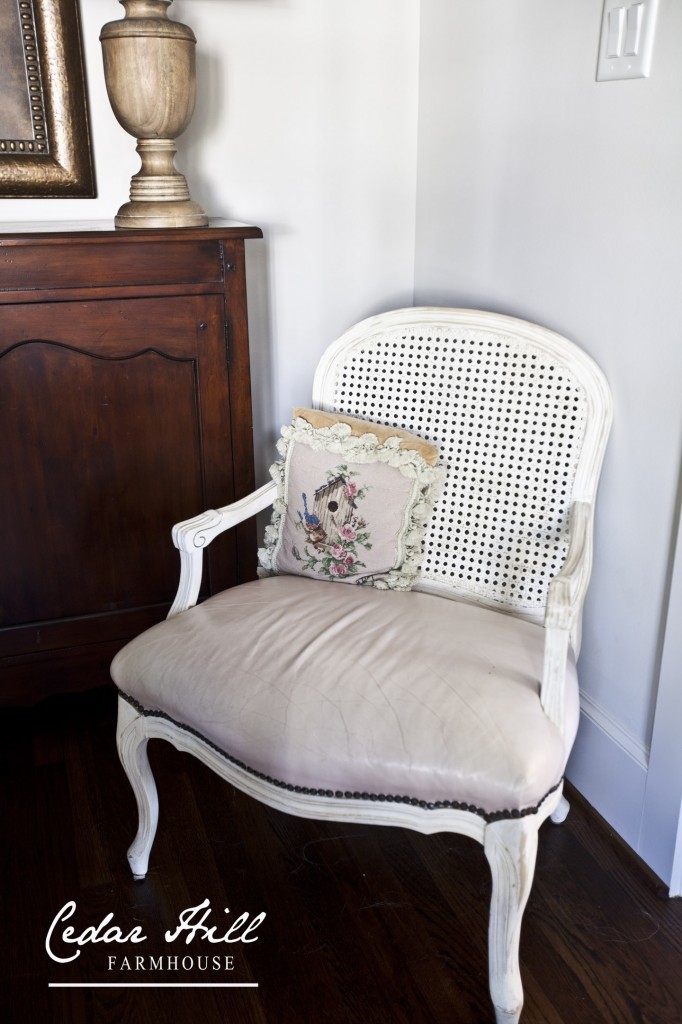 French chairs with leather seats