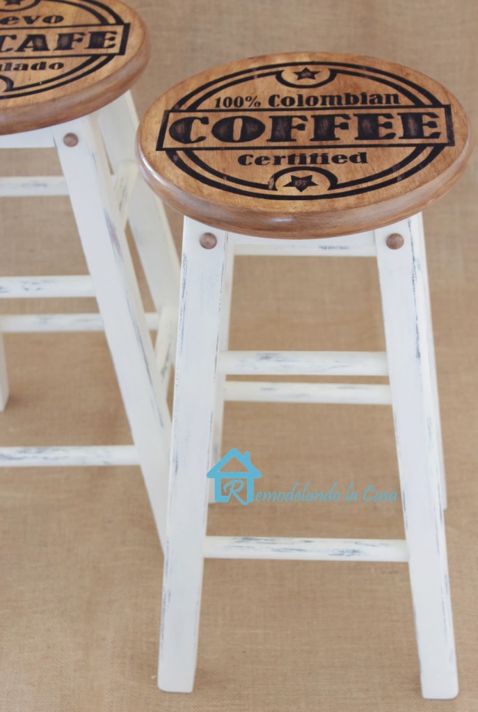 Colombian Coffee painted stools4