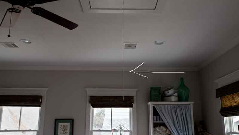 Get Rid of the Attic Stair String - Cedar Hill Farmhouse