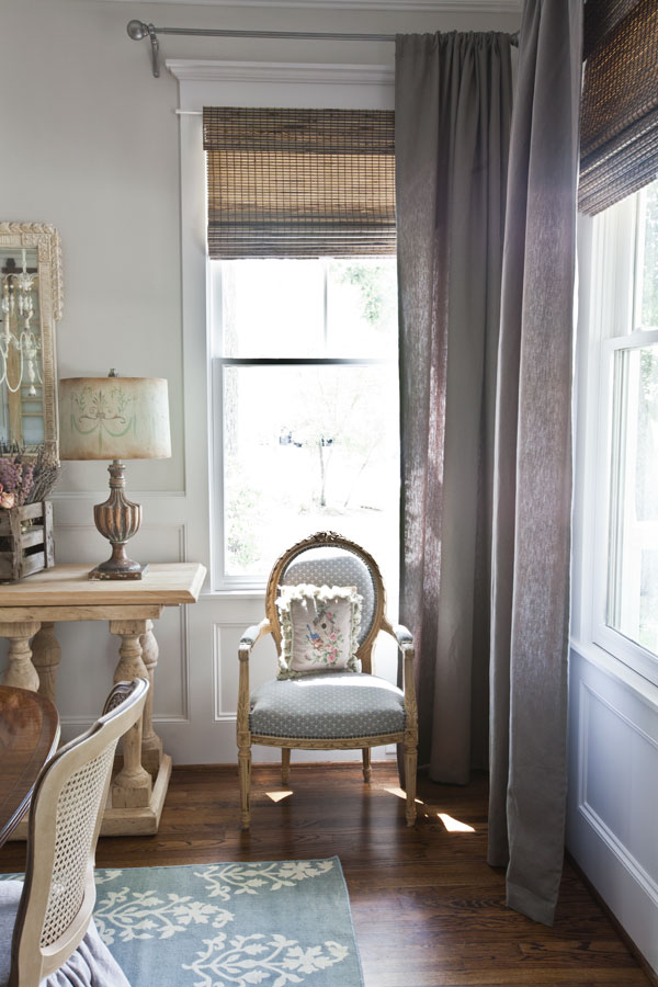 Linen Curtains for the Dining Room - Cedar Hill Farmhouse