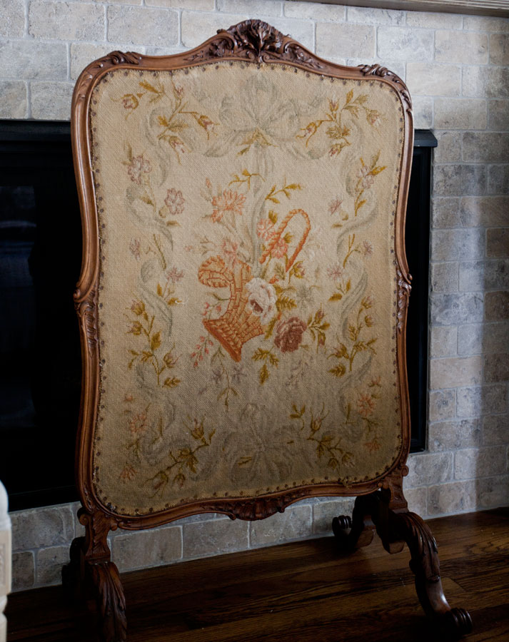 Antique Fireplace Screen - Cedar Hill Farmhouse