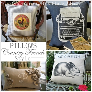 CONFESSIONS OF A PLATE ADDICT Pillows...Country French  Style small