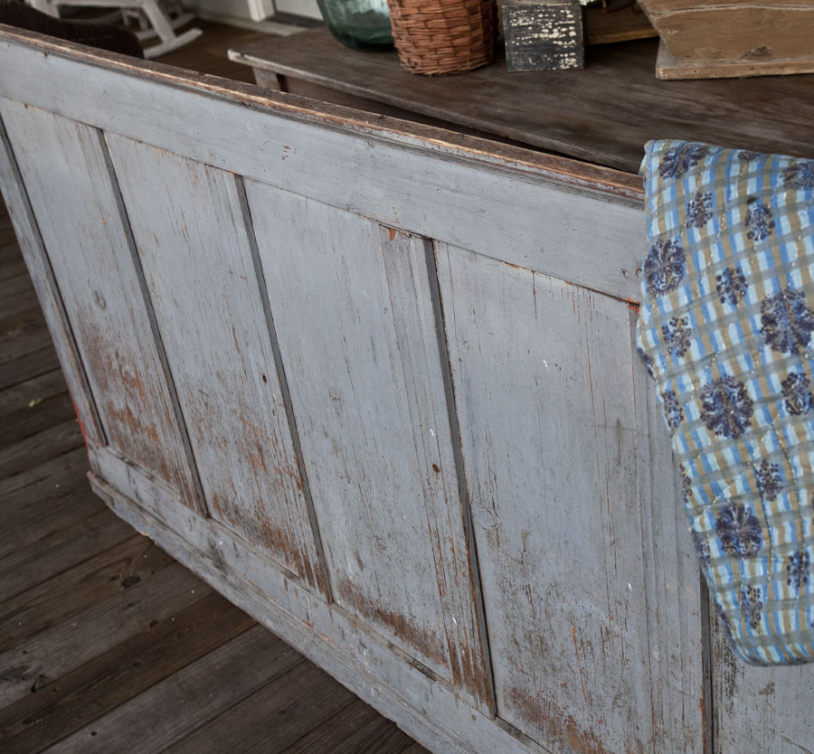 church-pew-blue-on-porch