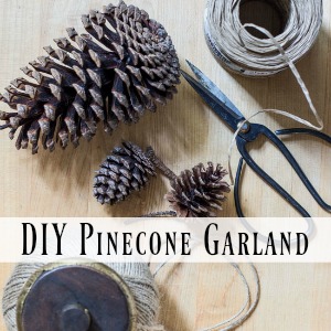 diy pinecone garland on sutton place