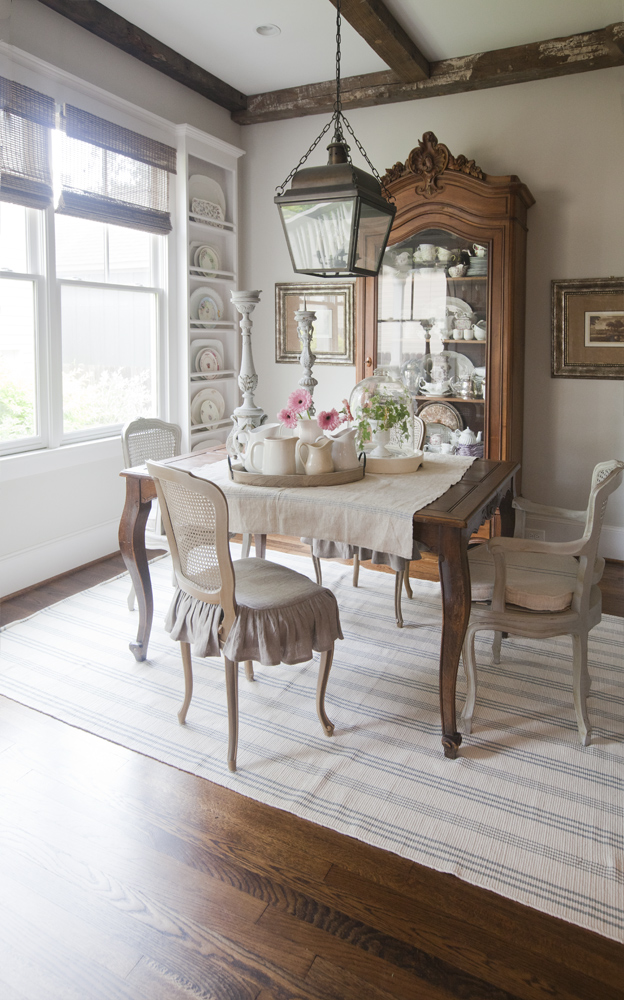 french-table-on-white-and-blue-rug-cedar-hill-farmhouse