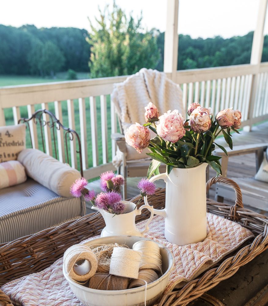 Country French Summer Porch Decorating - Cedar Hill Farmhouse