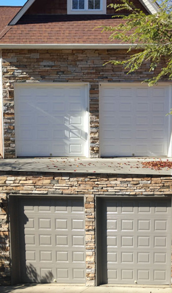 gray exterior paint garage doors