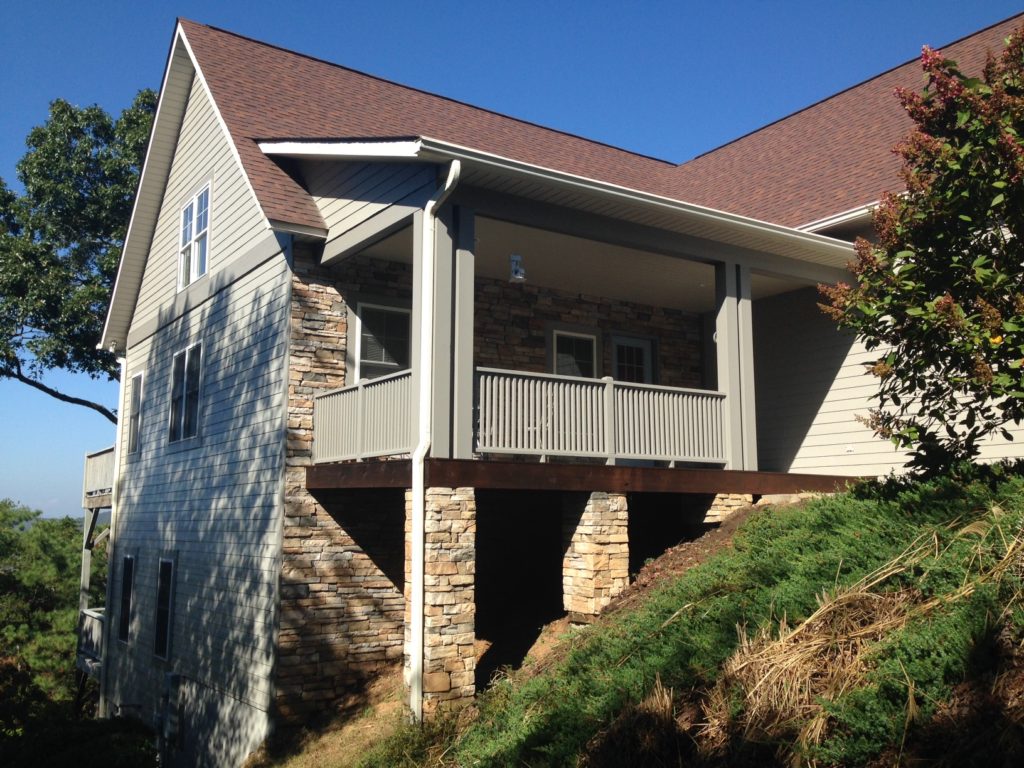 gray exterior paint front porch