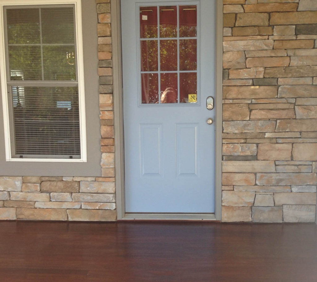 gray exterior paint front door