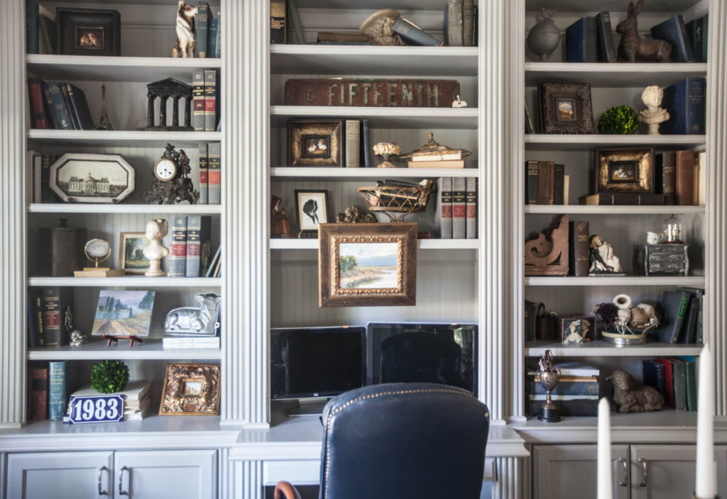 decorating details study shelves