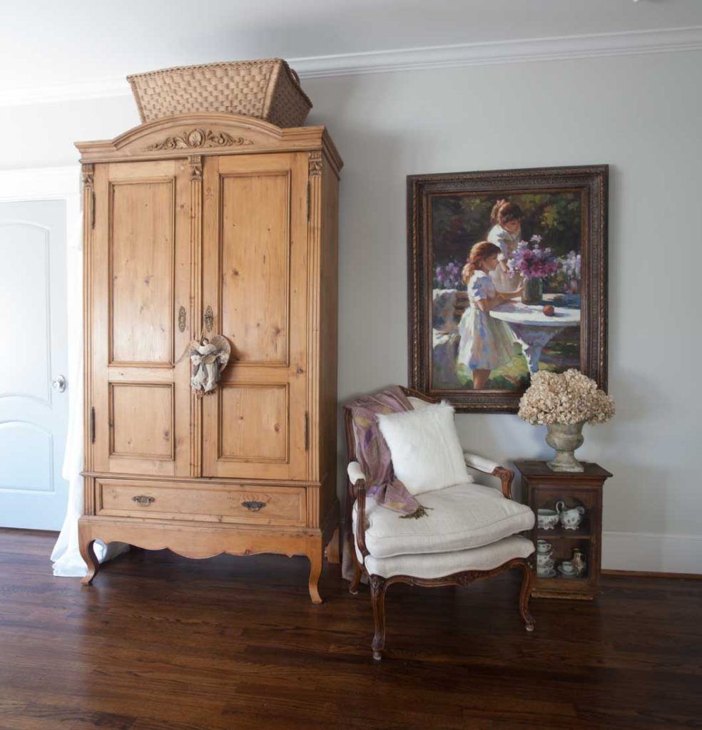 Country French Christmas armoire