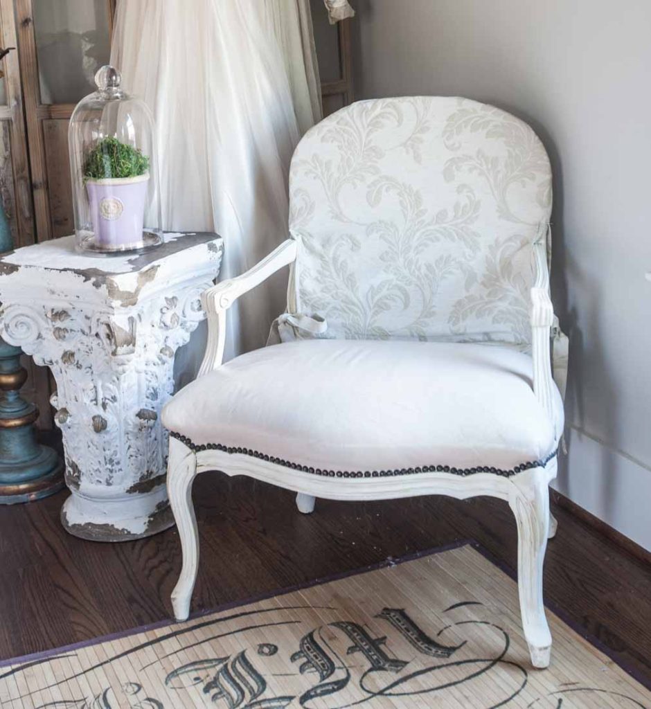 French chair slipcover top