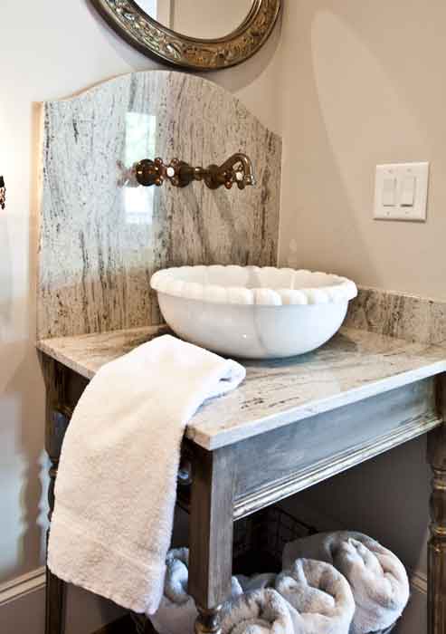 make a statement in your home powder room