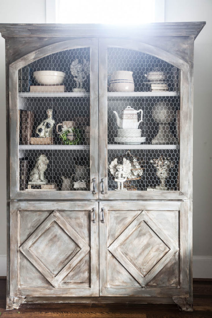 decorate a hutch gray