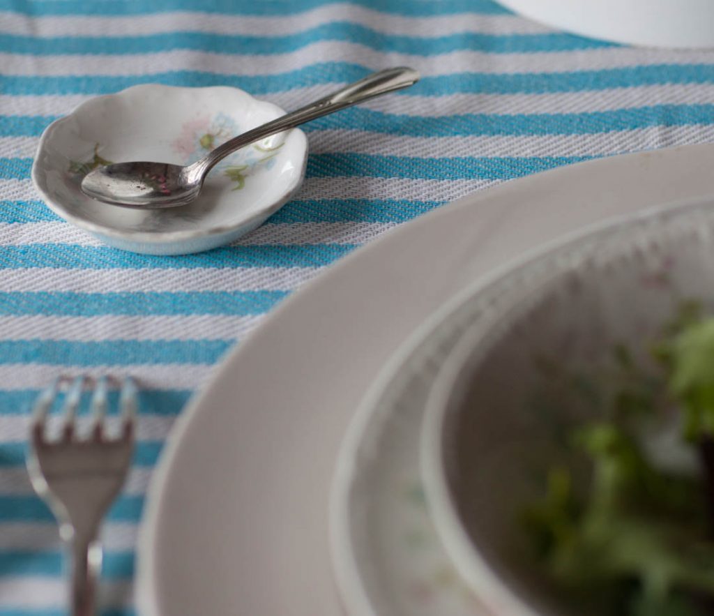 elegant colorful Easter table salt cellar