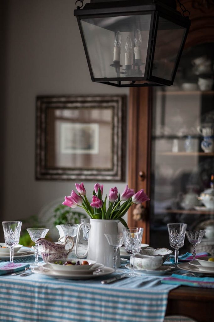 elegant colorful Easter table turkish towel