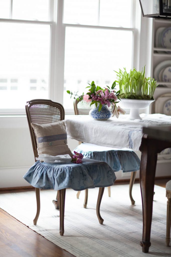 Blue French Chair Slipcovers Cedar Hill Farmhouse