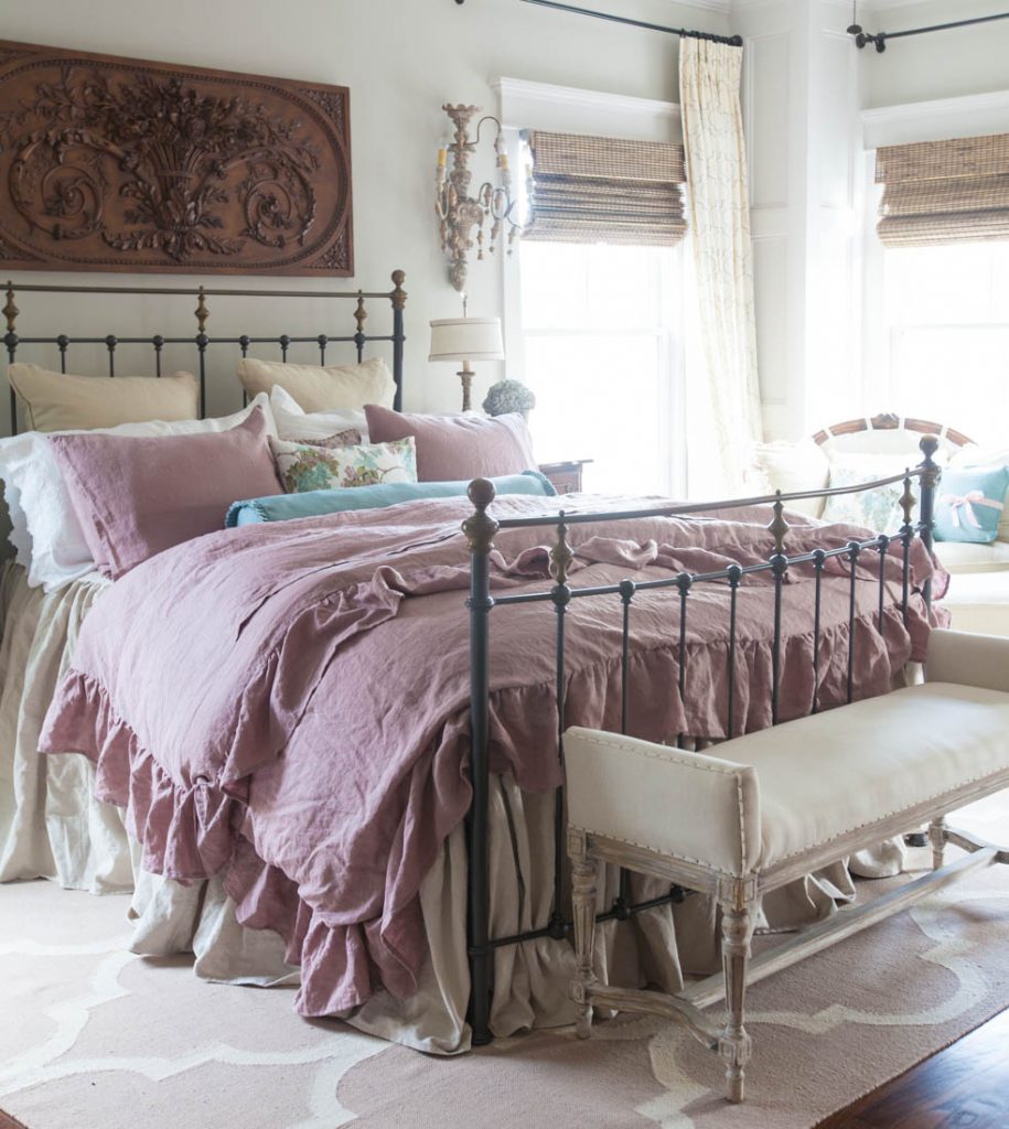 Rose Linen Ruffled Duvet Cedar Hill Farmhouse