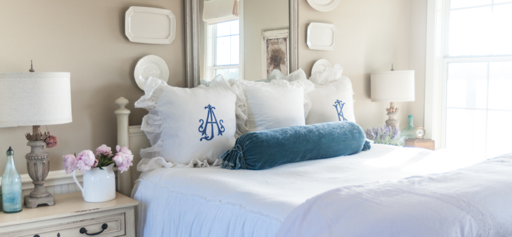 THE BEST MONOGRAMMED BEDDING