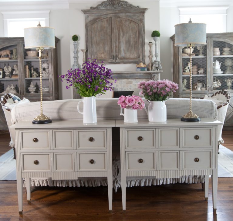 Using a Dresser as a Sofa Table Cedar Hill Farmhouse